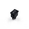 JEC JS-626PA-Q-BB-3H  4PINS black square rocker switch small light switch for home use